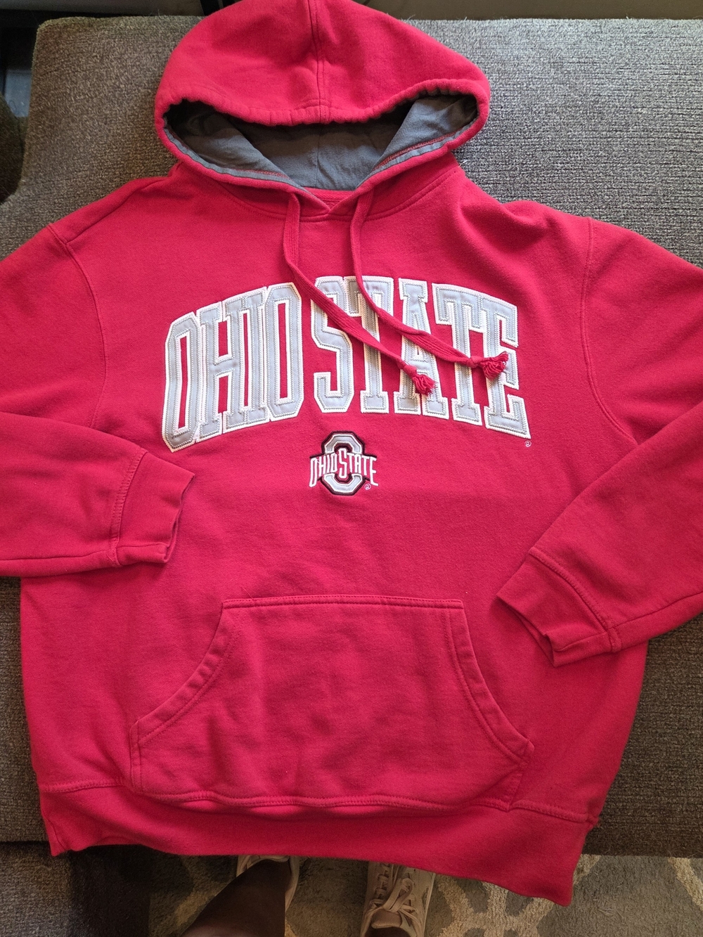 Ohio State Men's Red Hoodie Sweatshirt